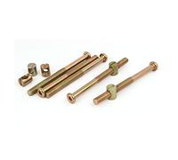 sourcing map M8x100mm clé hexagonale guide Boulon Meuble Lit capuchon avec M8x15mm Écrou cylindrique 5 Set