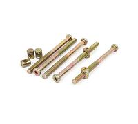 sourcing map M8x110mm 54mm Long Filetage Boulon Meuble Lit Hexagonal Clé Entraînement Douille avec Écrou 5 Ensemble