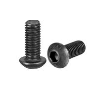sourcing map M8x20mm Hexgonale Prise Bouton Tête Capuchon Boulons Vis Alliage Acier 10pcs