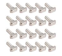sourcing map M8x25mm Goujon à vis coulissante à fente en T, boulon en acier au carbone 20 pièces pour la série 40 Profilé en aluminium standard européen