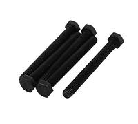 sourcing map M8x75mm qualité 8.8 entièrement fileté vis tête hexagonale 5Pcs Fixation boulon