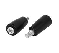 sourcing map Machine de fraisage manche plastique Poignée tournante à filetage mâle M6 Noir 2pcs