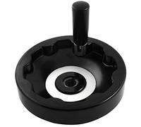 sourcing map Machine fraisage 16mm x 150mm volant rond en plastique avec poignée tournante