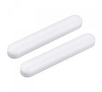 sourcing map Magnétique Agitateur Mélangeur Barre 60mm x 8mm Blanc 2Pcs | Tige, 60mm(1.77")x8mm Cylindre Forme Revêtement Aimant pour Laboratoire
