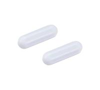 sourcing map Magnétique Agitateur Mélangeur Barre Agitation 20mm(0.79") Cylindre Forme PTFE Revêtement Aimant Blanc pour Laboratoire Paquet de 2