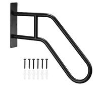 sourcing map Main courante murale pour marches extérieures, main courante pour 1 à 3 escaliers, rampes d'escalier en forme de U (66 cm de long, 47 cm de hauteur) pour jardin, garage, porche, marches