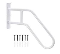 sourcing map Main courante murale pour marches extérieures, main courante pour 1 à 3 escaliers, rampes d'escalier en forme de U (66 cm de long, 47 cm de hauteur) pour jardin, garage, porche, escalier