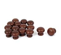 sourcing map Maison Cabinet Tiroir 27mmx25mm Bois Bois Poignée Saisir Poignée Foncé Rouge Marron pour Commode Tiroir Armoire 15pcs