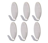 sourcing map Maison Cuisine Forme Ovale INOX crocht muraux Auto adhésif 6pcs Cintre