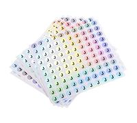 sourcing map Majuscule Lettre Autocollants, Alphabet J Rond Autocollant Lettre Étiquettes pour Inventaire, Stockage, Organisation,10 Feuille