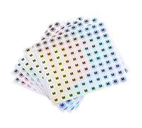 sourcing map Majuscule Lettre Autocollants, Alphabet M Rond Autocollant Lettre Étiquettes pour Inventaire, Stockage, Organisation,10 Feuille