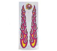 sourcing map Mal crne Flamme Feu Style Vinyl Autocollants Décoration Porte Corps Voiture Rouge Jaune