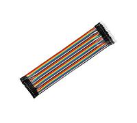 sourcing map Mâle à femelle 40P cavalier 2,54mm Pas Breadboard Câble ruban long 21cm