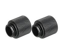 sourcing map Mâle à Femelle Prolongateur Raccord Noir G1/4 x 15mm pour Eau refroidisement Système Paquet de 2