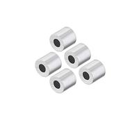 sourcing map Manchon Aluminium 2,5M sertir câble acier 2,5Mm Clips arrêt Bouton 5 Pcs
