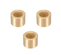 sourcing map Manchon de roulement 10 mm Alésage x 16 mm OD x 12 mm Longueur Auto-lubrifiant Douilles en bronze fritté 3 pièces