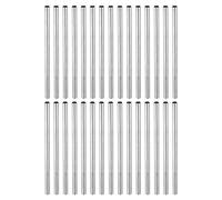 sourcing map Manchon Filetée Rond Écrou Accouplement M4x0.7mm Femelle Filetage 100mm Raccorder Tige Barre Goujon Tube Écrou Connecteur pour Rallonger, Argenté Paquet de 30