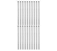 sourcing map Manchon Filetée Rond Écrou Accouplement M4x0.7mm Femelle Filetage 100mm Raccorder Tige Barre Goujon Tube Écrou Connecteur pour Rallonger, Argenté Paquet de 20