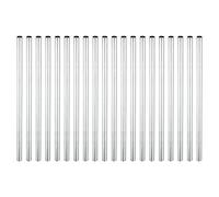 sourcing map Manchon Filetée Rond Écrou Accouplement M4x0.7mm Femelle Filetage 120mm Raccorder Tige Barre Goujon Tube Écrou Connecteur pour Rallonger, Argenté Paquet de 20