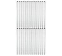 sourcing map Manchon Filetée Rond Écrou Accouplement M4x0.7mm Femelle Filetage 120mm Raccorder Tige Barre Goujon Tube Écrou Connecteur pour Rallonger, Argenté Paquet de 30