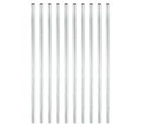 sourcing map Manchon Filetée Rond Écrou Accouplement M4x0.7mm Femelle Filetage 180mm Raccorder Tige Barre Goujon Tube Écrou Connecteur pour Rallonger, Argenté Paquet de 10
