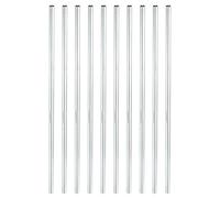 sourcing map Manchon Filetée Rond Écrou Accouplement M4x0.7mm Femelle Filetage 190mm Raccorder Tige Barre Goujon Tube Écrou Connecteur pour Rallonger, Argenté Paquet de 10