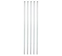 sourcing map Manchon Filetée Rond Écrou Accouplement M4x0.7mm Femelle Filetage 220mm Raccorder Tige Barre Goujon Tube Écrou Connecteur pour Rallonger, Argenté Paquet de 5