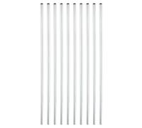 sourcing map Manchon Filetée Rond Écrou Accouplement M4x0.7mm Femelle Filetage 230mm Raccorder Tige Barre Goujon Tube Écrou Connecteur pour Rallonger, Argenté Paquet de 10