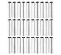 sourcing map Manchon Filetée Rond Écrou Accouplement M4x0.7mm Femelle Filetage 25mm Raccorder Tige Barre Goujon Tube Écrou Connecteur pour Rallonger, Argenté Paquet de 30