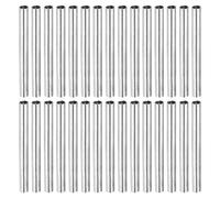 sourcing map Manchon Filetée Rond Écrou Accouplement M4x0.7mm Femelle Filetage 50mm Raccorder Tige Barre Goujon Tube Écrou Connecteur pour Rallonger, Argenté Paquet de 30