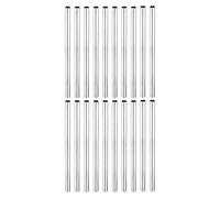 sourcing map Manchon Filetée Rond Écrou Accouplement M4x0.7mm Femelle Filetage 85mm Raccorder Tige Barre Goujon Tube Écrou Connecteur pour Rallonger, Argenté Paquet de 20