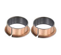 sourcing map Manchon Roulement Bride Douille 40mm Alésage x 44.5mm Diamètre Externe x 20mm Longueur x 53mm Bride Diamètre x 2mm Bride Épaisseur Enveloppé Sans Huile 2pcs