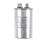 sourcing map Marche Condensateur Rond CBB65 10uF 10mfd 450V AC 40/85/21 Aluminium Coffret avec Terminal pour Climatisateur Compresseur Moteur Chaleur Pompe Condensateur