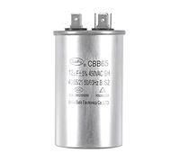 sourcing map Marche Condensateur Rond CBB65 12uF 12mfd 450V AC 40/85/21 Aluminium Coffret avec Terminal pour Climatisateur Compresseur Moteur Chaleur Pompe Condensateur
