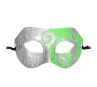 sourcing map Masque de Mardi Gras pour homme - Demi-visage - Costume d'Halloween pour bal masqué, bal de fin d'année, anniversaire, Gras, style rétro vert