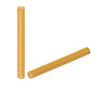 sourcing map Matrice Ressort, 10mm OD 100mm Long 2pcs Spirale Estampage Légère Charge Compression Matrice Ressorts pour Imprimante 3D Électrique Pièce, Jaune