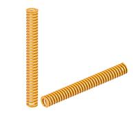 sourcing map Matrice Ressort, 10mm OD 90mm Long 2pcs Spirale Estampage Légère Charge Compression Matrice Ressorts pour Imprimante 3D Électrique Pièce, Jaune