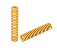 sourcing map Matrice Ressort, 12mm OD 60mm Long 2pcs Spirale Estampage Légère Charge Compression Matrice Ressorts pour Imprimante 3D Électrique Pièce, Jaune
