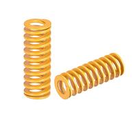 sourcing map Matrice Ressort, 16mm OD 40mm Long 2pcs Spirale Estampage Légère Charge Compression Matrice Ressorts pour Imprimante 3D Électrique Pièce, Jaune