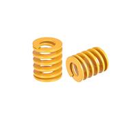 sourcing map Matrice Ressort, 18mm OD 20mm Long 2pcs Spirale Estampage Légère Charge Compression Matrice Ressorts pour Imprimante 3D Électrique Pièce, Jaune