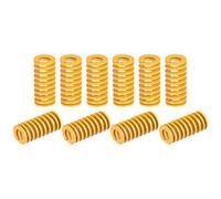 sourcing map Matrice Ressort, 18mm OD 40mm Long 10pcs Spirale Estampage Légère Charge Compression Matrice Ressorts pour Imprimante 3D Électrique Pièce, Jaune