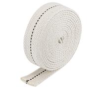 sourcing map Mèche de lampe à huile en coton 2,5 cm de large et 2 m de long avec point noir pour éclairage