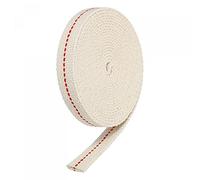 sourcing map Mèche de lampe à huile en coton de 1,5 cm de large et plate de 3 m de long avec point rouge pour éclairage de lanterne à huile