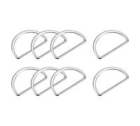 sourcing map Métal Anneaux D Boucle, 15pcs 50mm(1.97") 2mm Épais Anneaux D Soudés Boucle pour Sangle Couture Vêtements Sangles Sacs Ceinture DIY Accessoires, Argent Ton