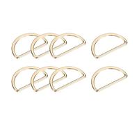 sourcing map Métal Anneaux D Boucle, 20pcs 30mm(1.18") 2mm Épais Anneaux D Soudés Boucle pour Sangle Couture Vêtements Sangles Sacs Ceinture DIY Accessoires, Or Ton