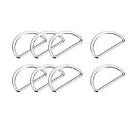 sourcing map Métal Anneaux D Boucle, 20pcs 30mm(1.18") 2mm Épais Anneaux D Soudés Boucle pour Sangle Couture Vêtements Sangles Sacs Ceinture DIY Accessoires, Argent Ton