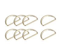 sourcing map Métal Anneaux D Boucle, 8pcs 40mm(1.57") 2.6mm Épais Anneaux D Soudés Boucle pour Sangle Couture Vêtements Sangles Sacs Ceinture DIY Accessoires, Or Ton