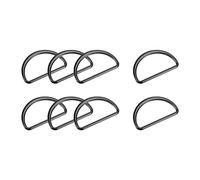 sourcing map Métal Anneaux D Boucle, 8pcs 40mm(1.57") 2.6mm Épais Anneaux D Soudés Boucle pour Sangle Couture Vêtements Sangles Sacs Ceinture DIY Accessoires, Foncé Gris
