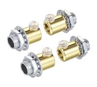 sourcing map Métal Câble Presse-étoupes Cordon Poignées Vis Verrou pour Câblage Suspension Plafond Suspension Lampe Electrophorétique Or 4Pcs