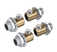 sourcing map Métal Câble Presse-étoupes Cordon Poignées Vis Verrou pour Câblage Suspension Plafond Suspension Lampe Bronze 4Pcs